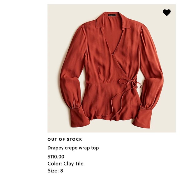 🎄 J. Crew Drapey crepe wrap top - Picture 3 of 10
